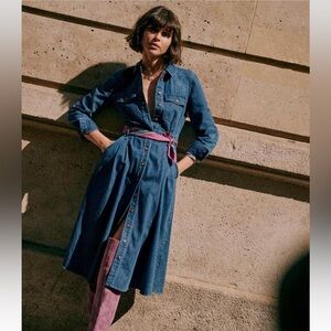 Sezane Gwen Denim Dress